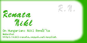 renata nikl business card